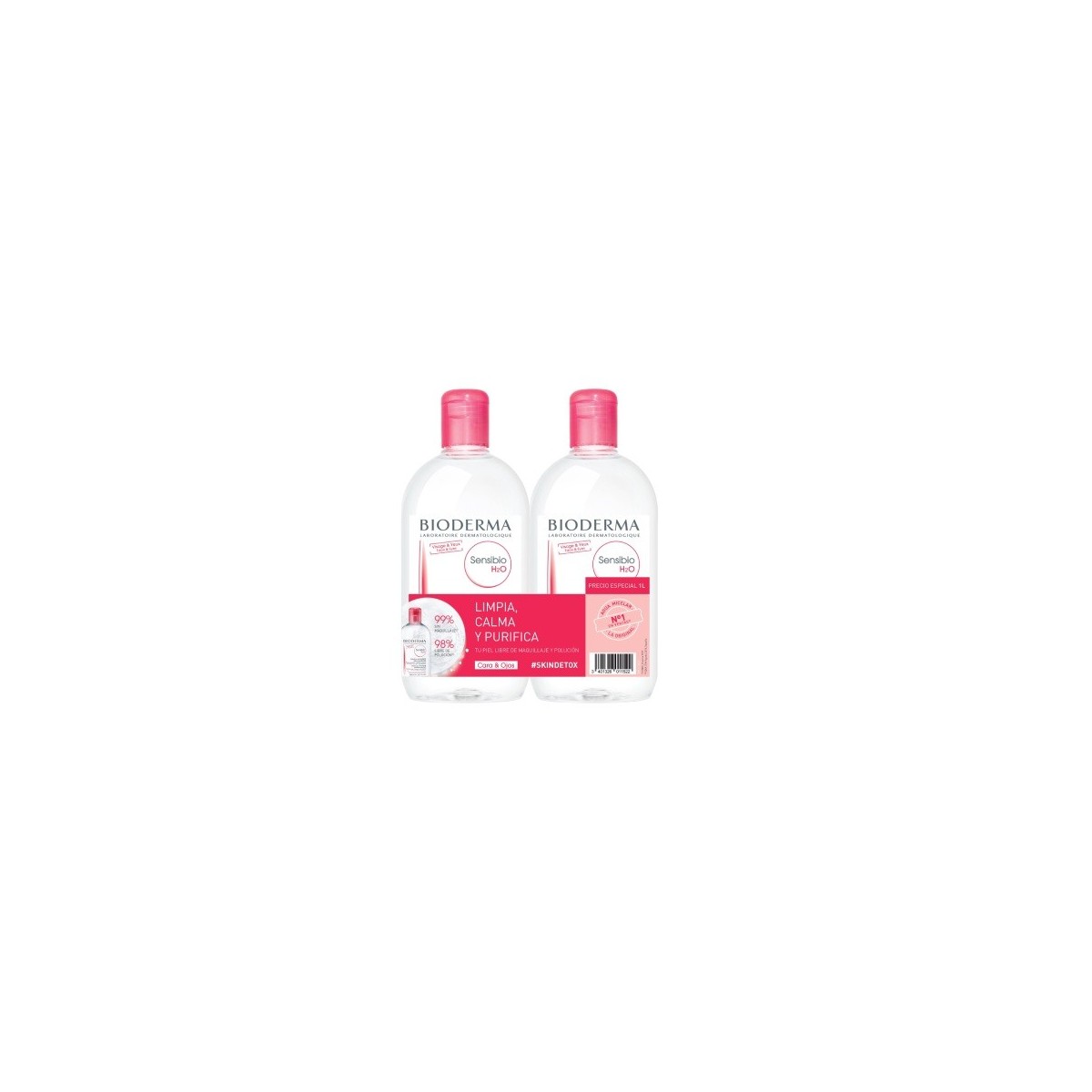 BIODERMA SENSIBIO AGUA MICELAR 2X500 ML