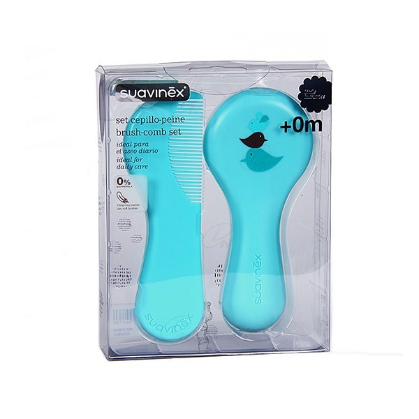 CEPILLO Y PEINE INFANTIL SOFT AZUL DECORADO