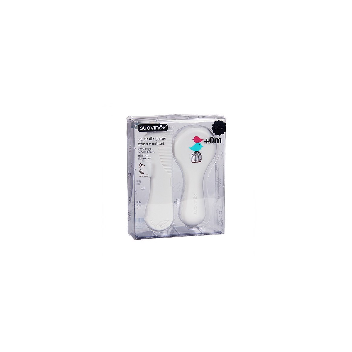 CEPILLO Y PEINE INFANTIL SOFT BLANCO DECORADO