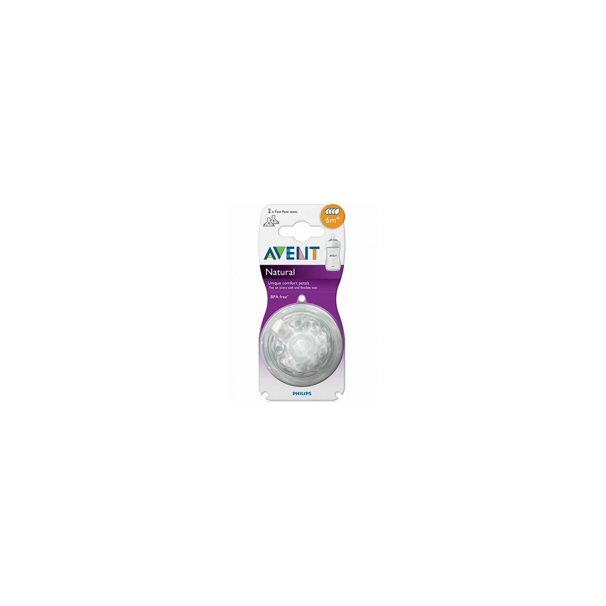 AVENT TETINA NATURAL FLUJO RÁPIDO  6M 2...