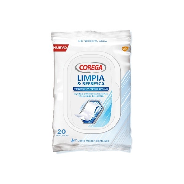 COREGA TOALLITAS PARA PROTESIS DENTALES  20 UNIDADES